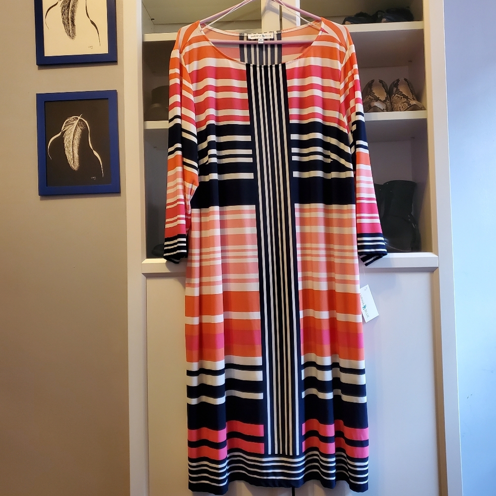 Plus Size Striped Dress